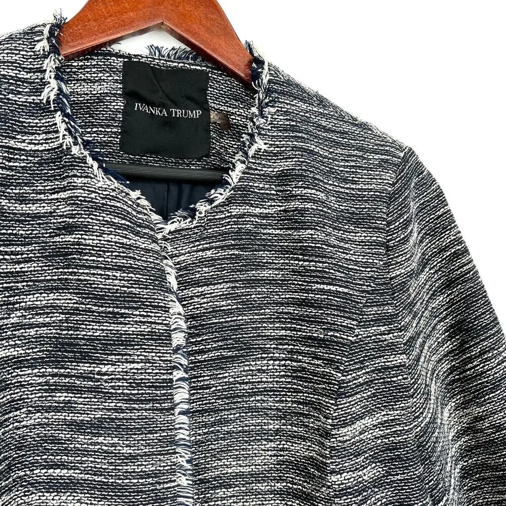 Ivanka Trump Womens Size 12 Woven Jacket Coat Blouse Shirt Top Winter Formal